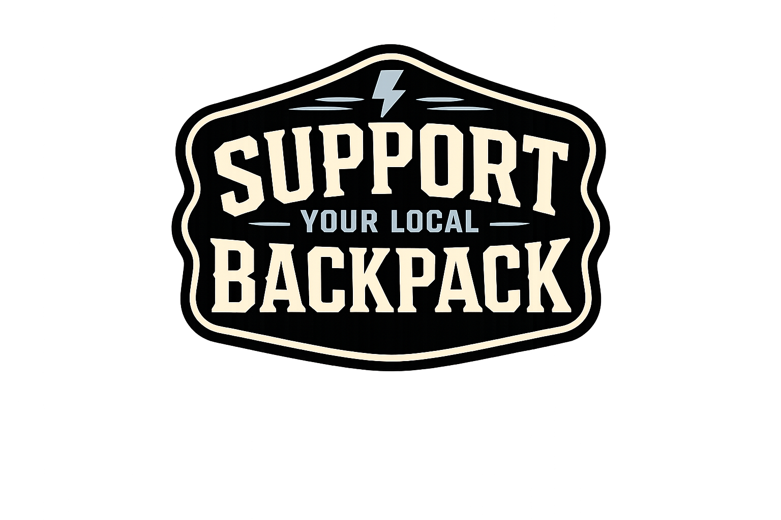 Support Your Local Backpack Sticker ⚡🏍️