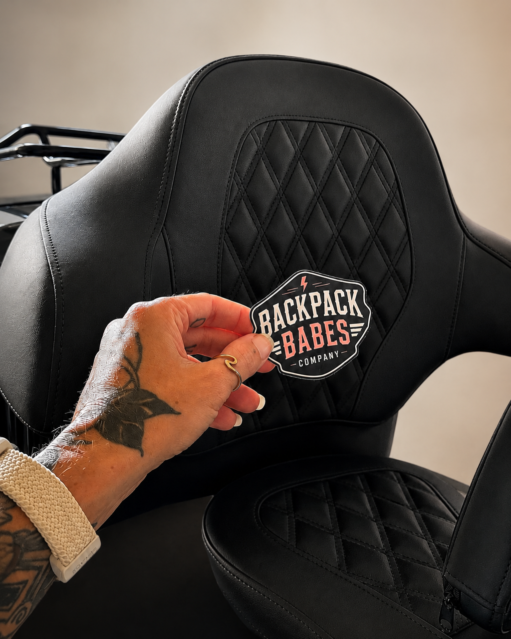 Backpack Babes Co Sticker 🖤⚡
